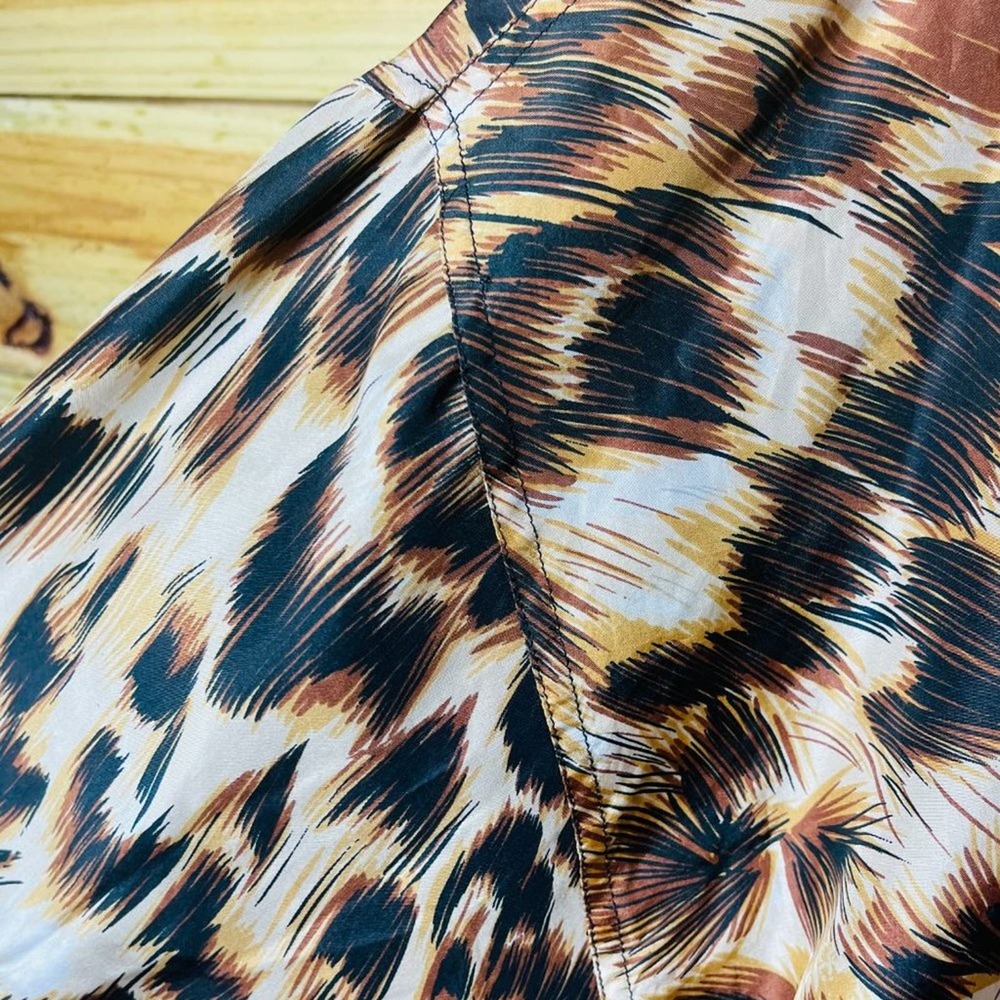 FUDA Int'l Women's Silk Vintage Leopard Bomber Jacket Size XXL - Picture 11 of 14